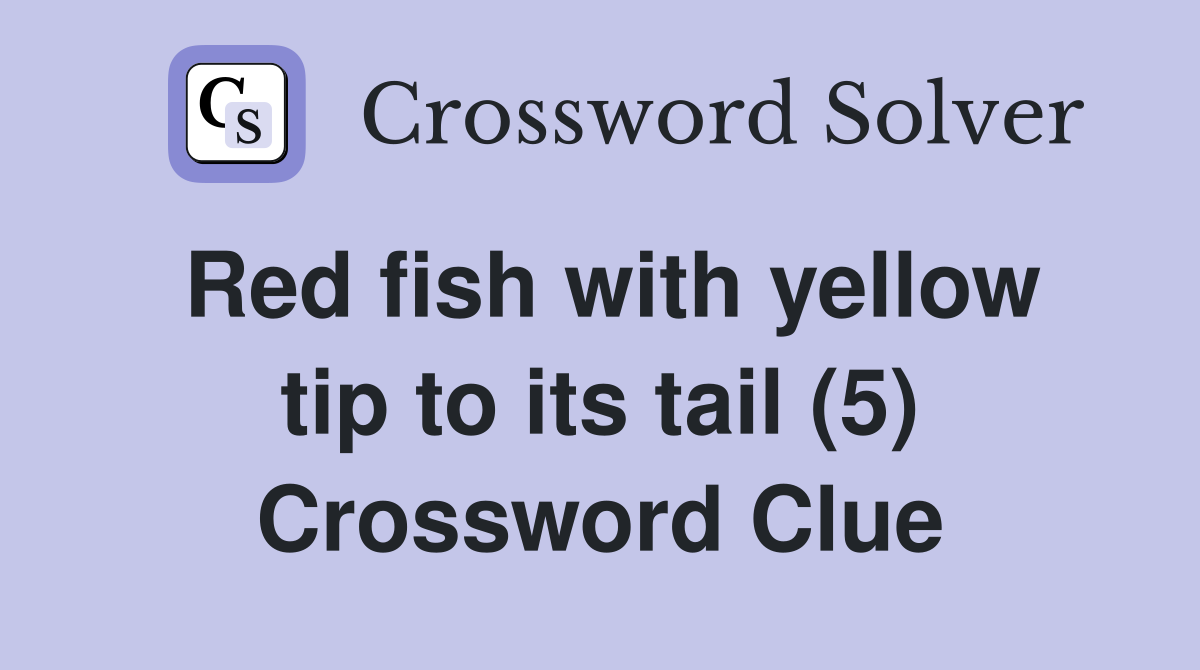 Red fish with yellow tip to its tail (5) Crossword Clue