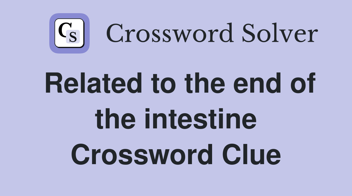 Related to the end of the intestine Crossword Clue