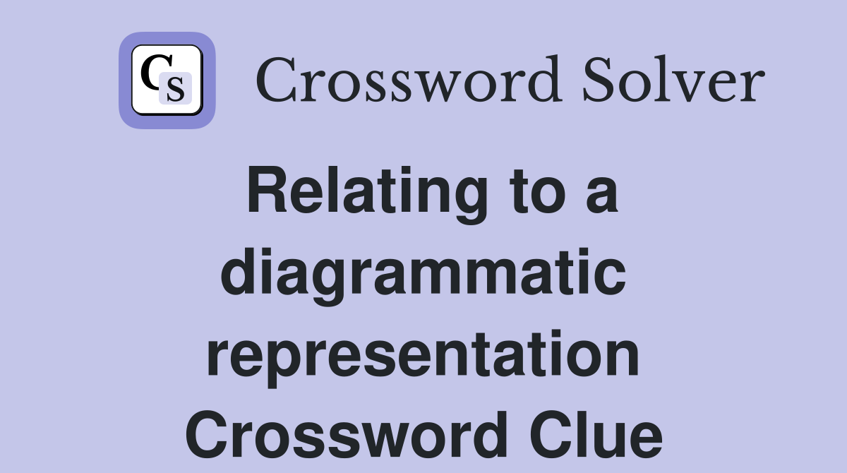 Relating to a diagrammatic representation Crossword Clue
