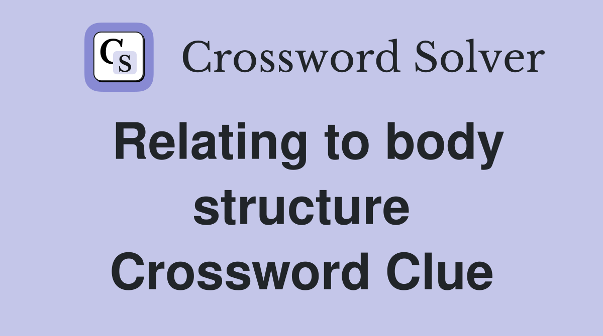 Relating to body structure Crossword Clue