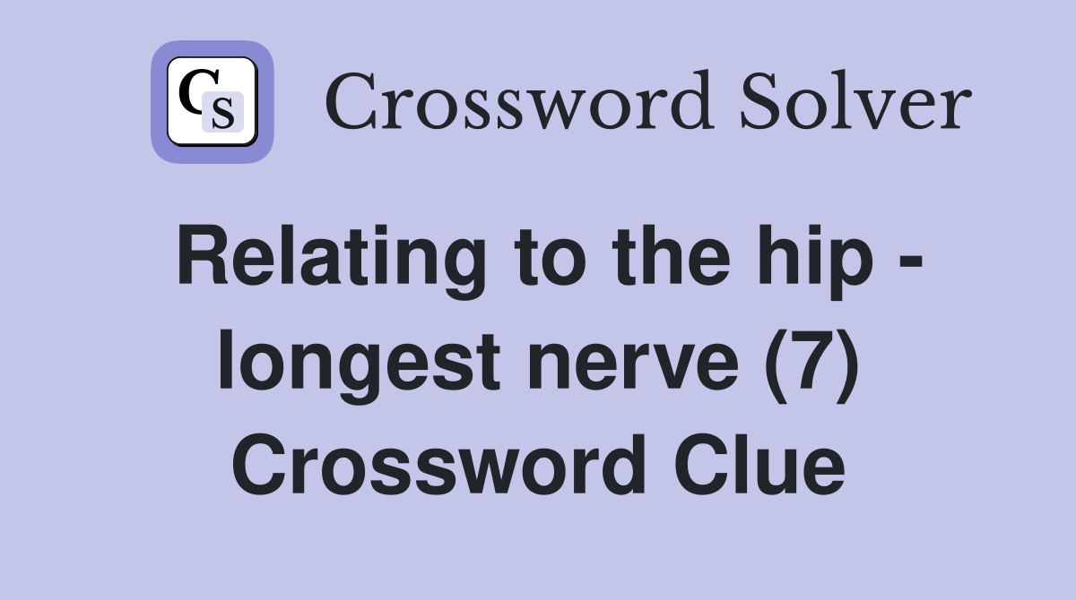 Relating to the hip - longest nerve (7) Crossword Clue