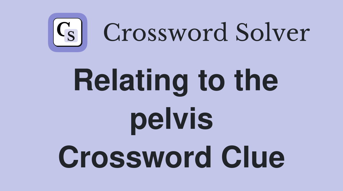 Relating to the pelvis Crossword Clue