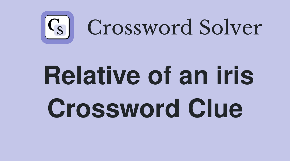 Relative of an iris Crossword Clue
