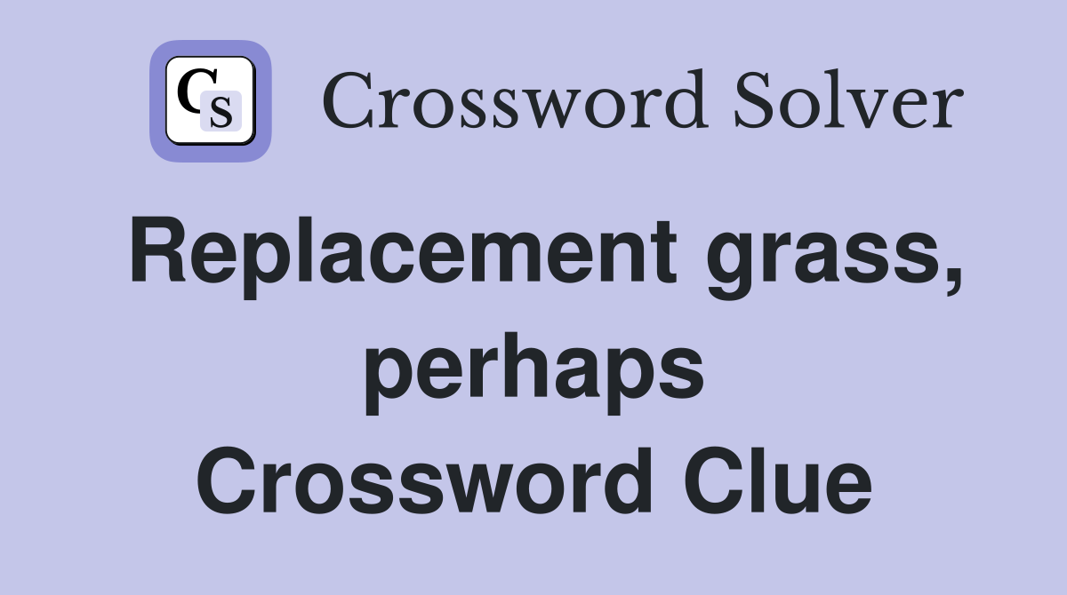 Replacement grass, perhaps Crossword Clue
