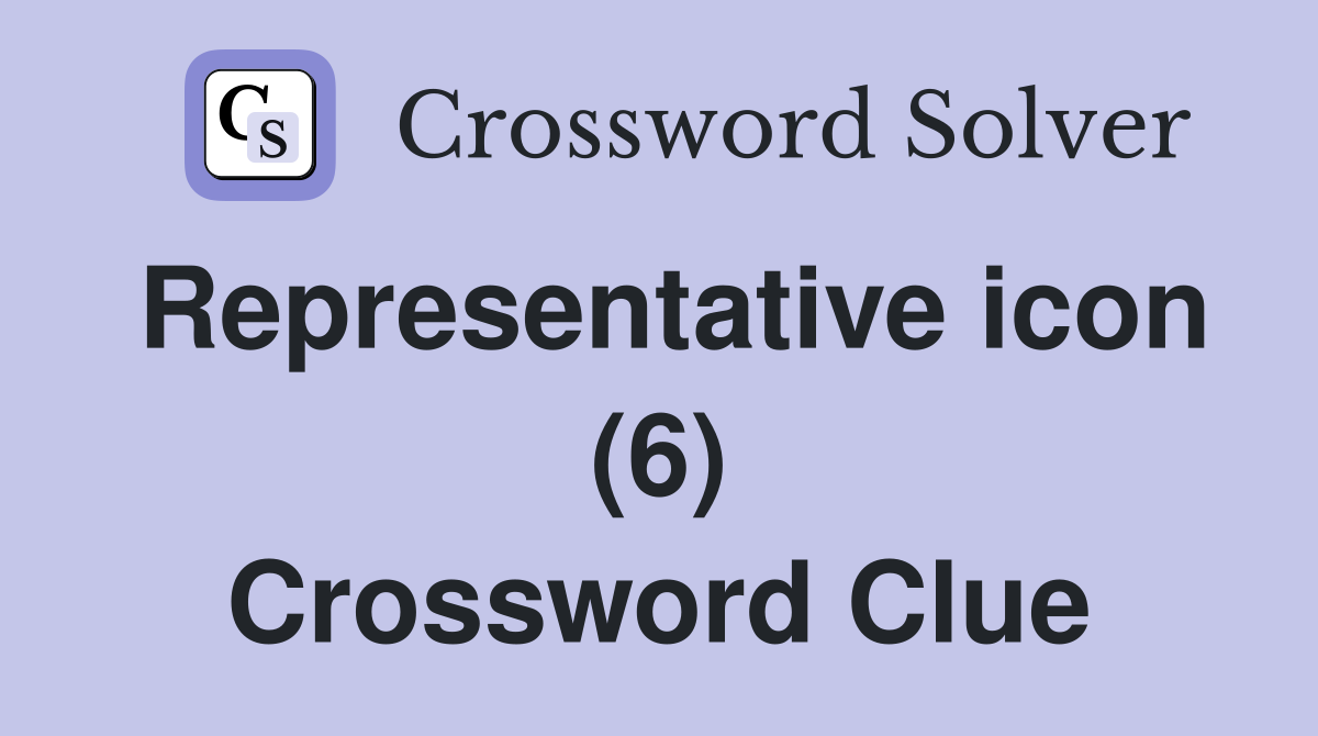 Representative icon (6) Crossword Clue