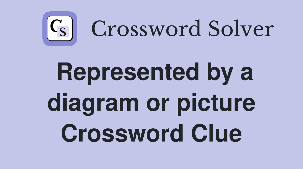 Represented by a diagram or picture Crossword Clue