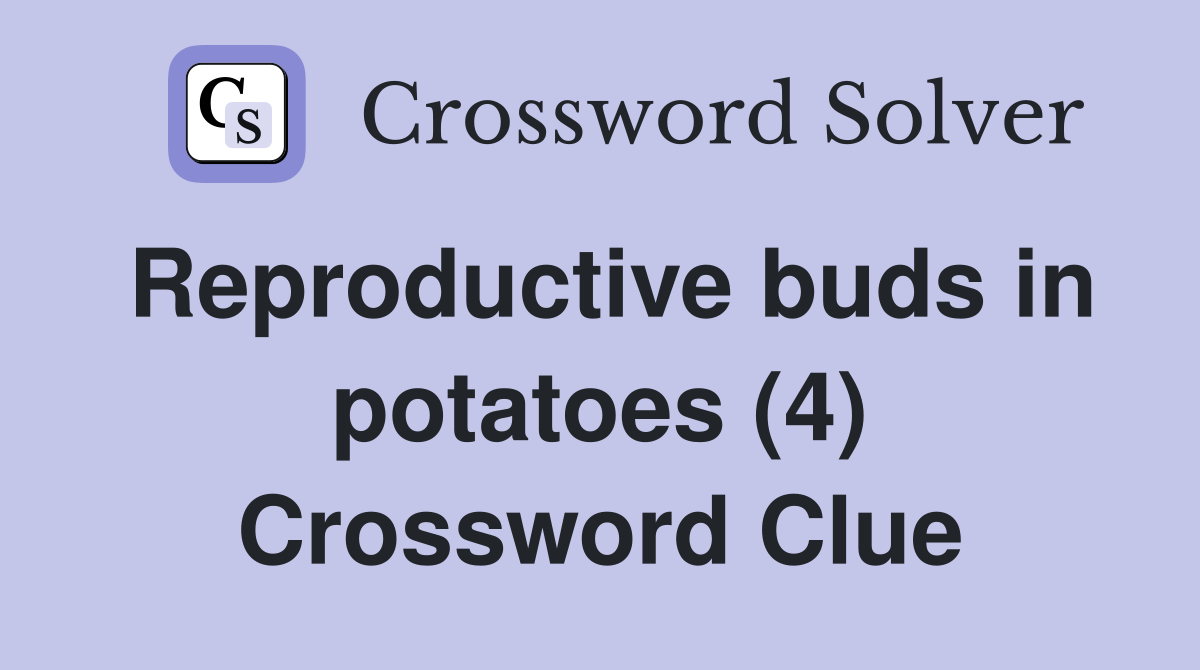 Reproductive buds in potatoes (4) Crossword Clue