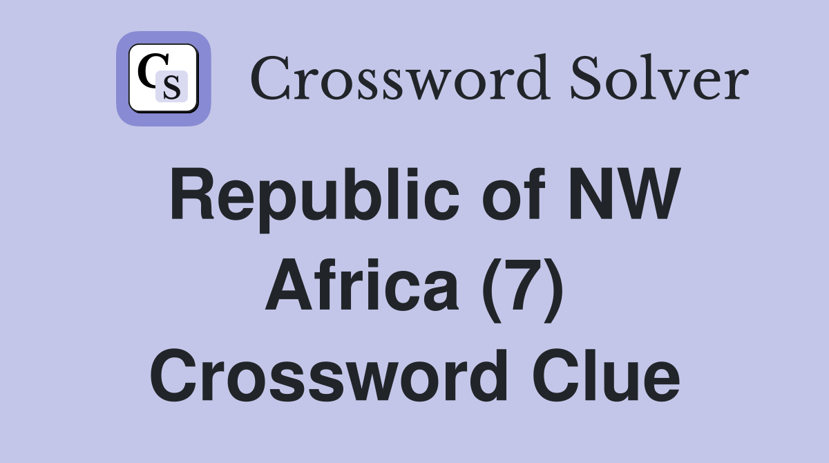 Republic of NW Africa (7) Crossword Clue