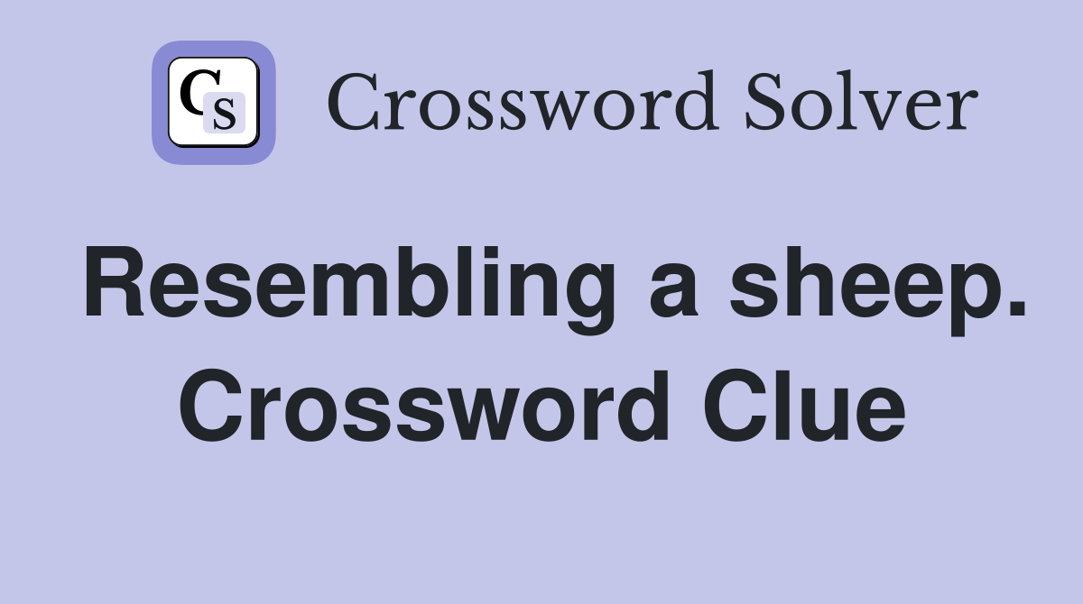 Resembling a sheep. Crossword Clue