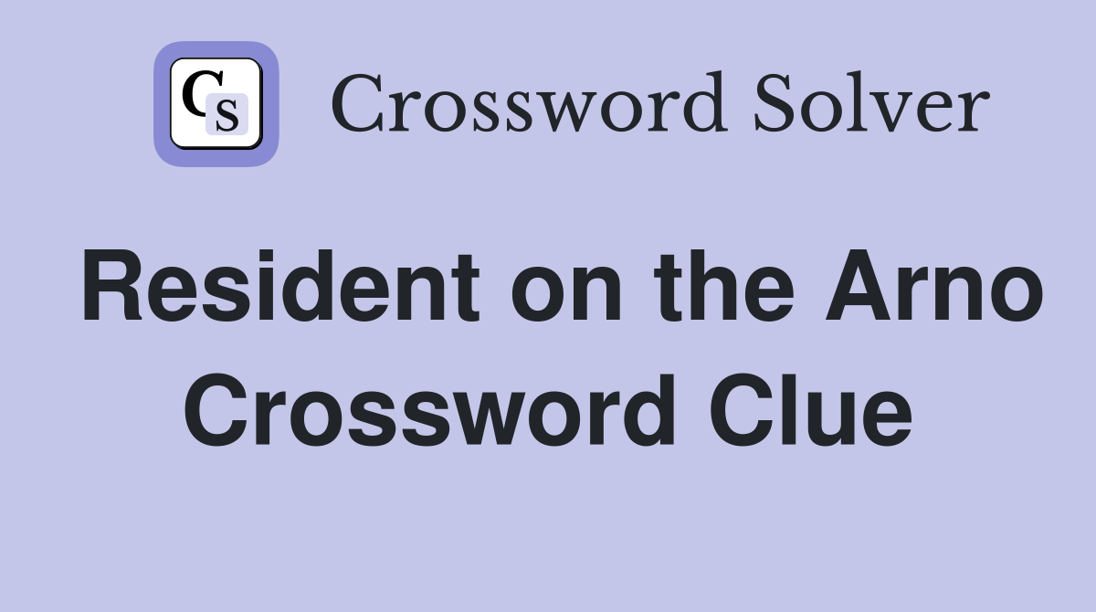 Resident on the Arno Crossword Clue