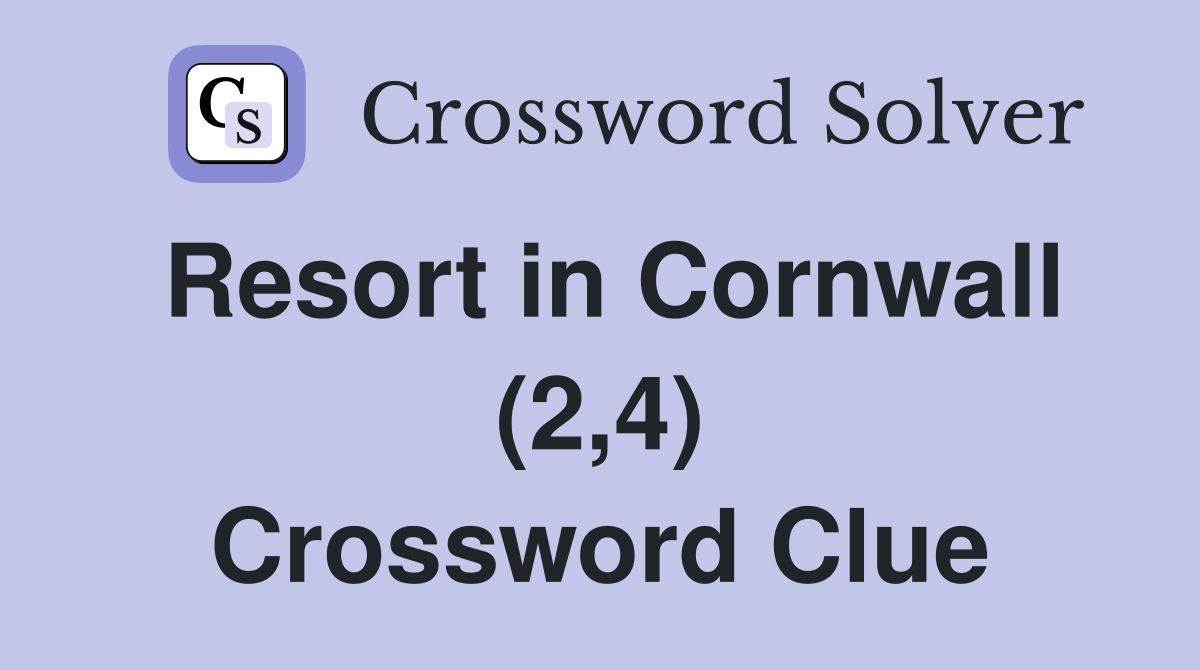 Resort in Cornwall (2,4) Crossword Clue