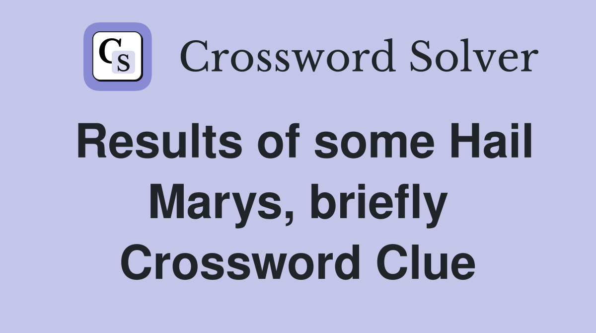 Results of some Hail Marys, briefly Crossword Clue