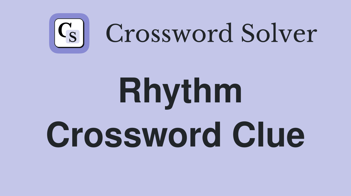 speed and rhythm crossword clue 5 letters