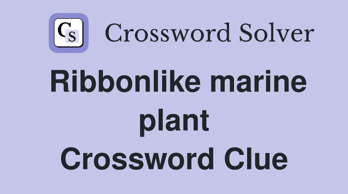 Ribbonlike marine plant Crossword Clue