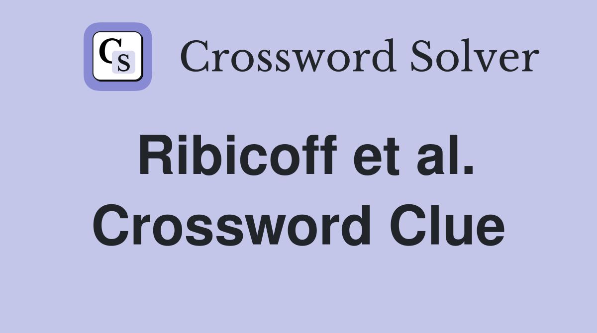 Ribicoff et al. Crossword Clue