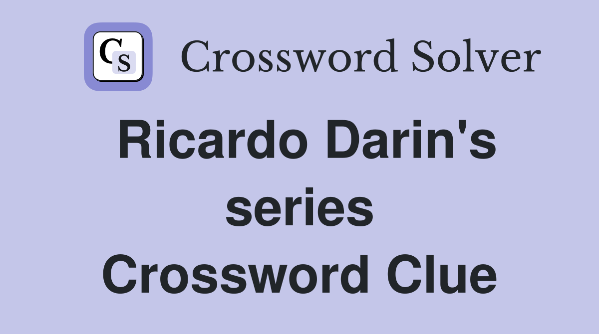 Ricardo Darin's series Crossword Clue