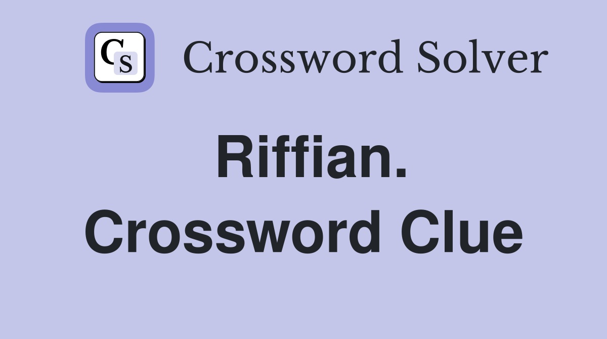 Riffian. Crossword Clue