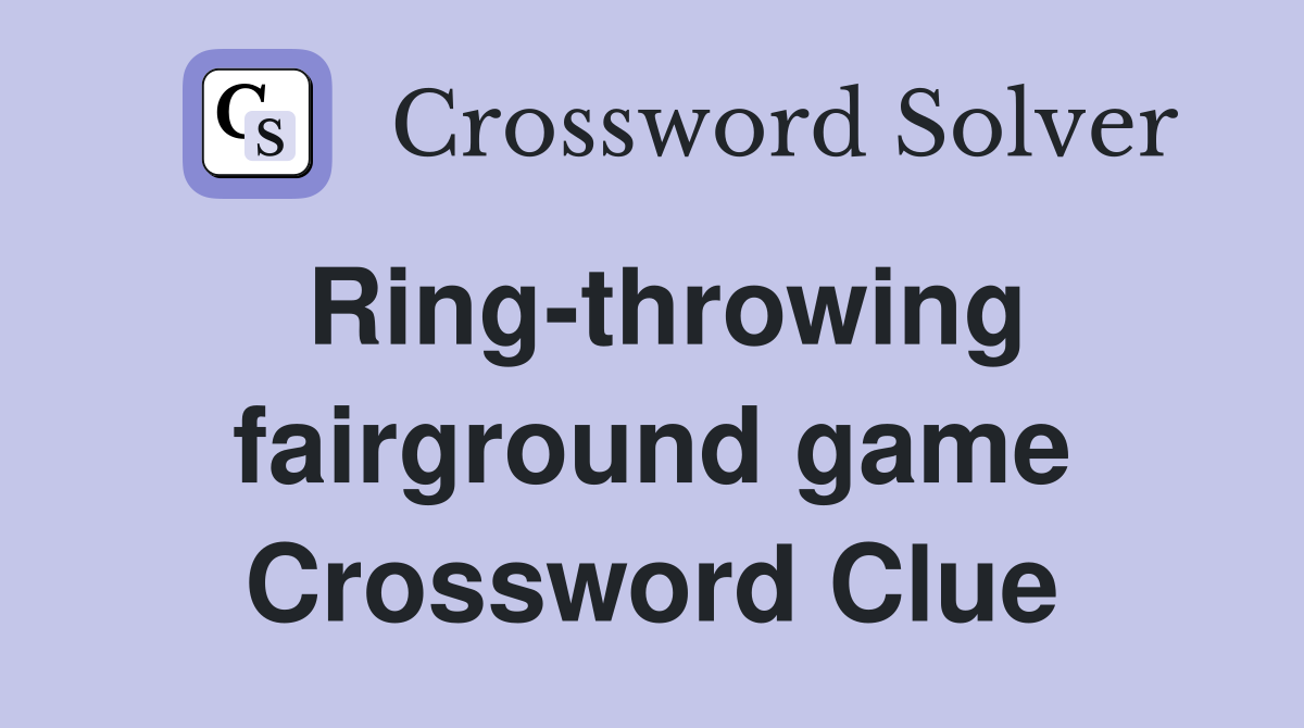 Ring-throwing fairground game Crossword Clue