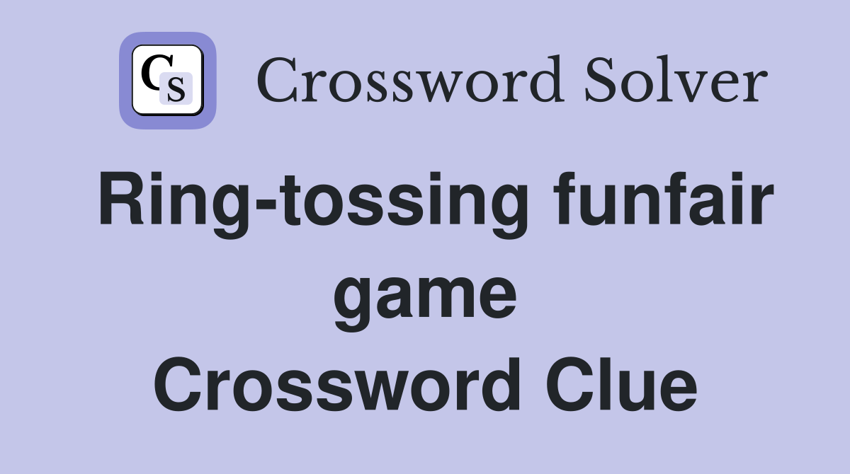 Ring-tossing funfair game Crossword Clue