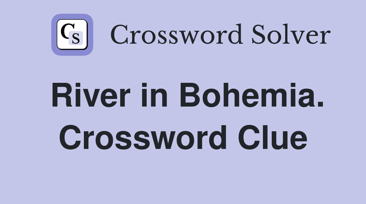 River in Bohemia. Crossword Clue
