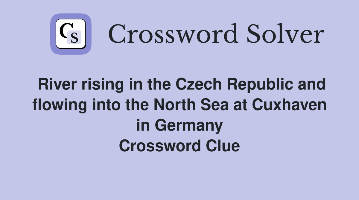 River rising in the Czech Republic and flowing into the North Sea at