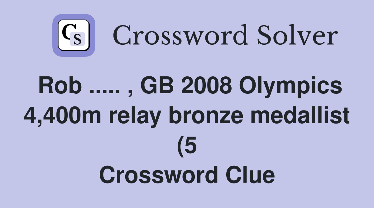 Rob GB 2008 Olympics 4 400m relay bronze medallist (5 Rob GB 2008 Olympics 4 400m relay bronze medallist (5