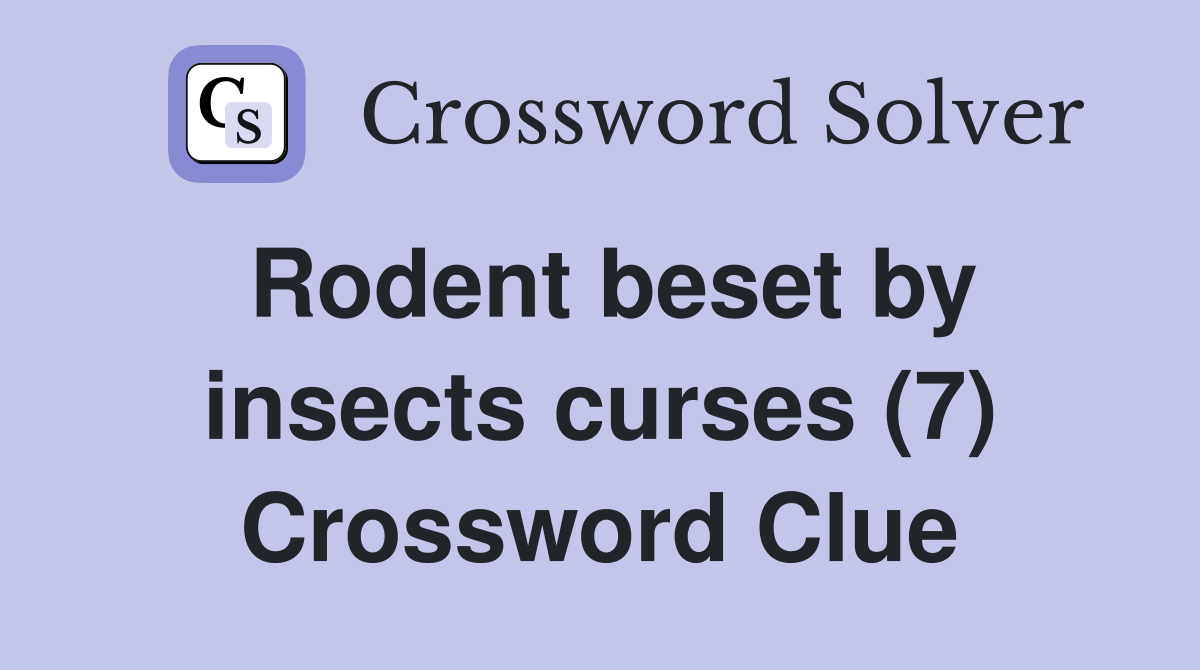 Rodent beset by insects curses (7) Crossword Clue
