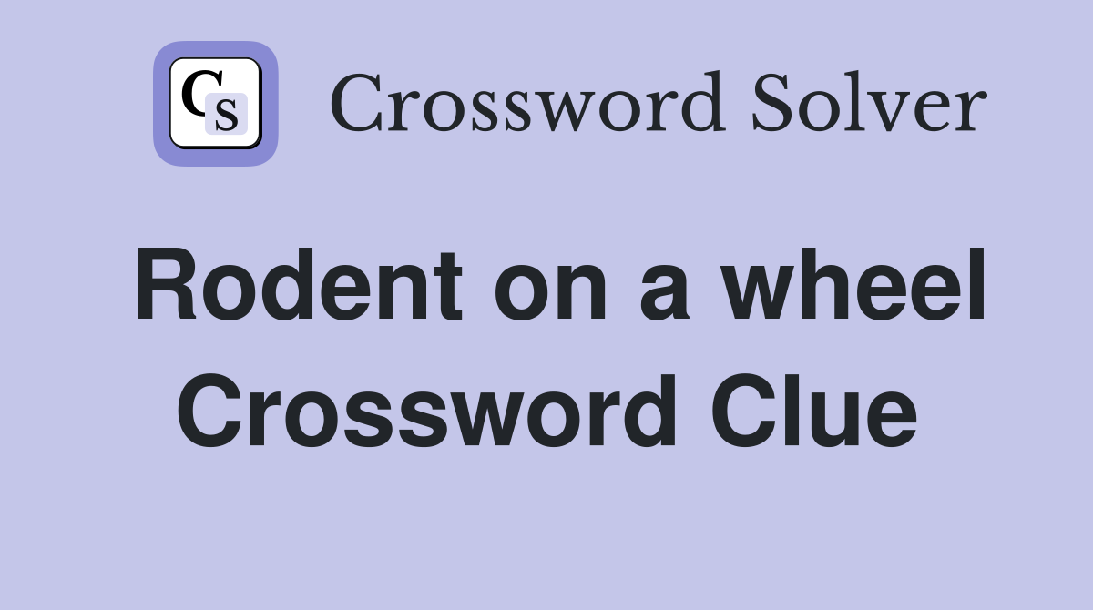 Rodent on a wheel Crossword Clue