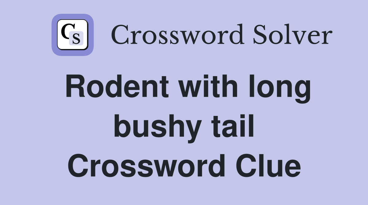 Rodent with long bushy tail Crossword Clue