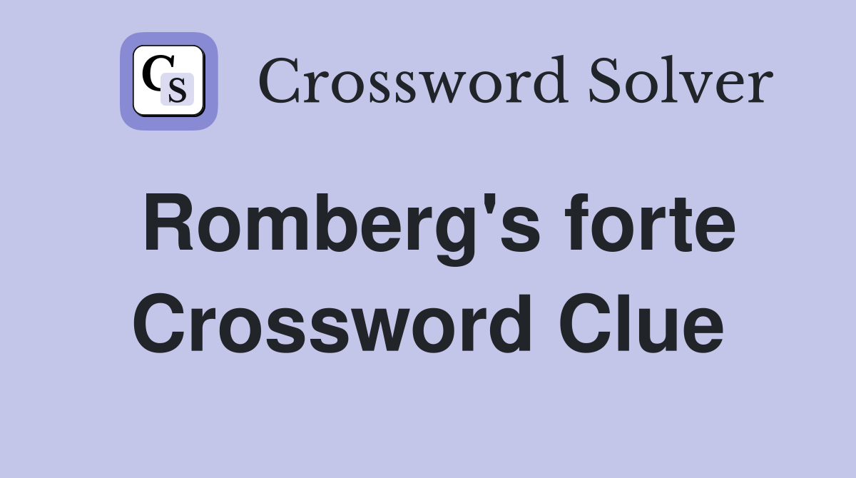 Romberg's forte Crossword Clue