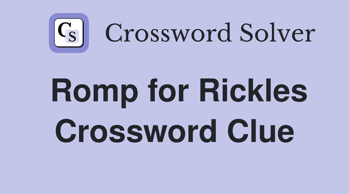 Romp for Rickles Crossword Clue