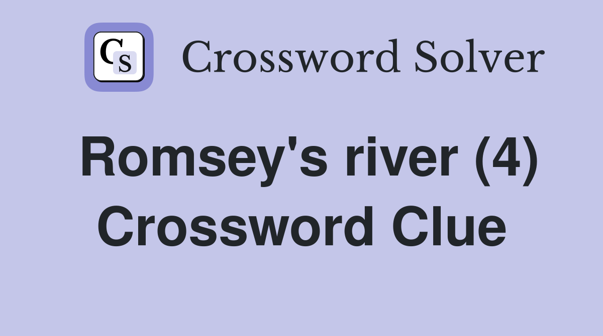 Romsey's river (4) Crossword Clue