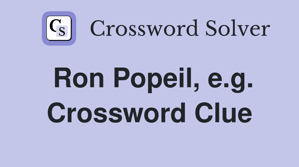 Ron Popeil, e.g. Crossword Clue