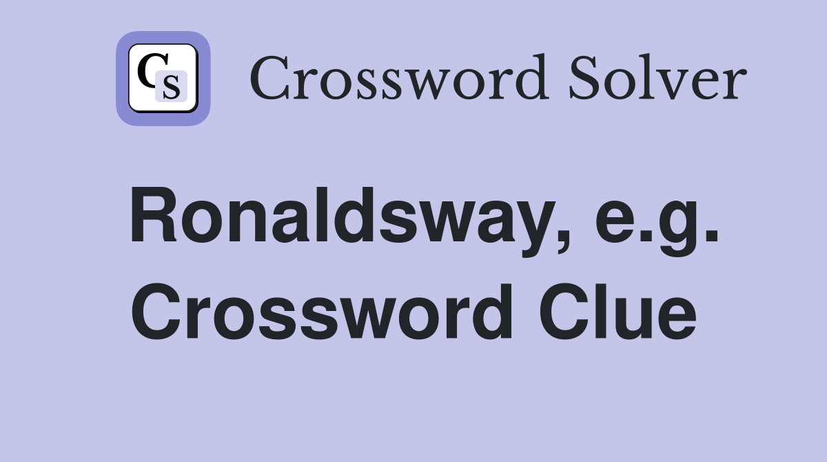 Ronaldsway, e.g. Crossword Clue