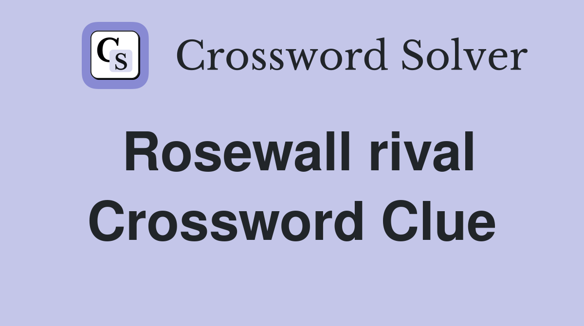 Rosewall rival Crossword Clue