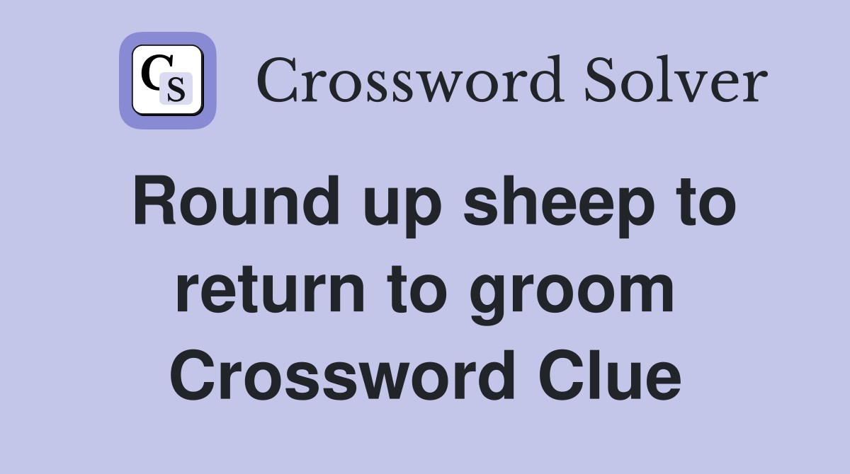 Round up sheep to return to groom Crossword Clue