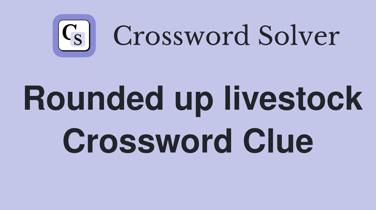 Rounded up livestock Crossword Clue
