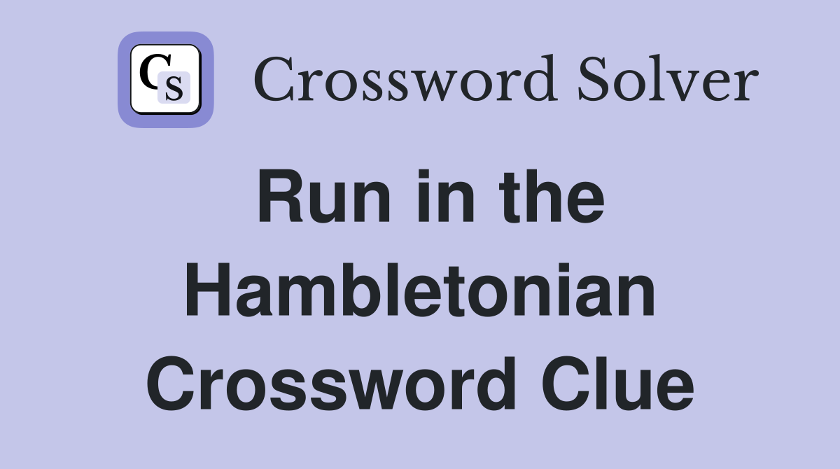 Run in the Hambletonian Crossword Clue