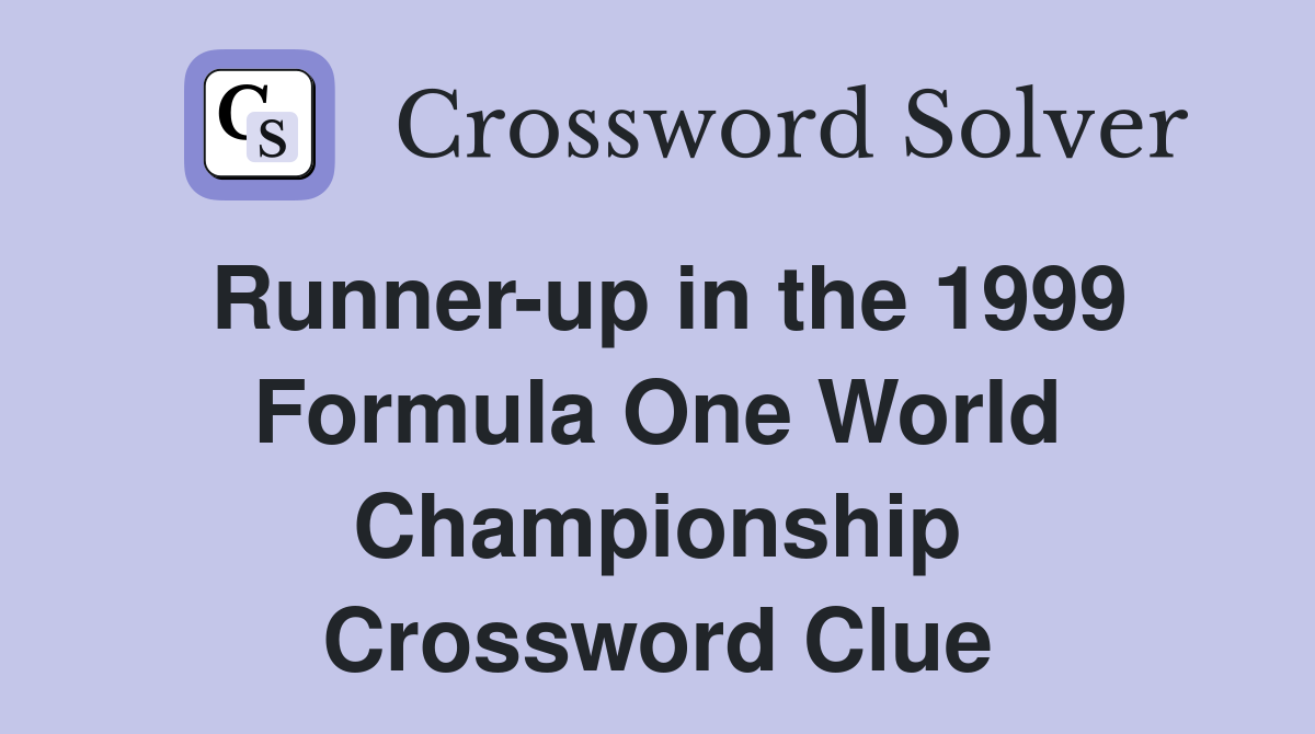 Runner-up in the 1999 Formula One World Championship Crossword Clue