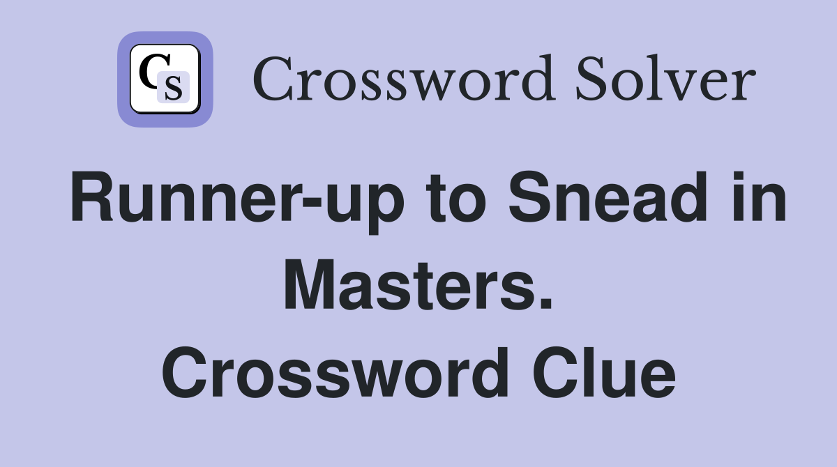 Runner-up to Snead in Masters. Crossword Clue