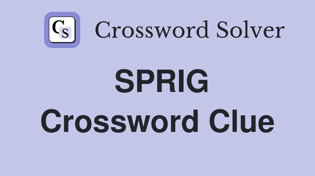 SPRIG Crossword Clue