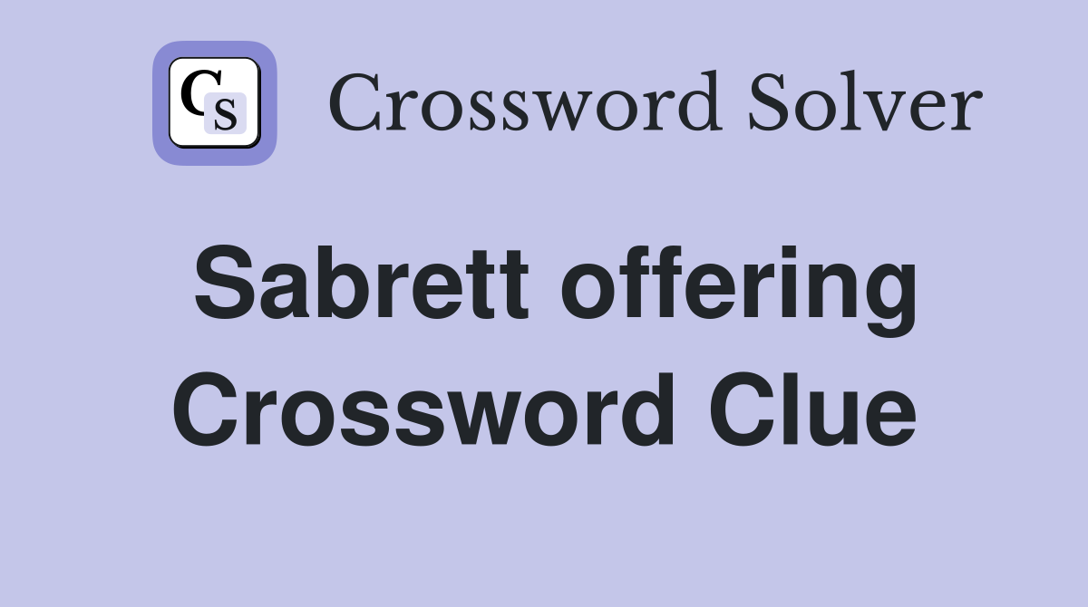 Sabrett offering Crossword Clue