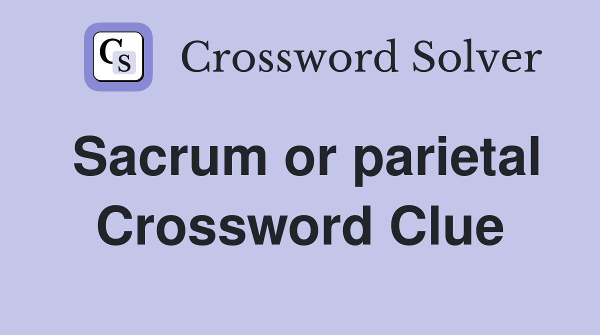 Sacrum or parietal Crossword Clue