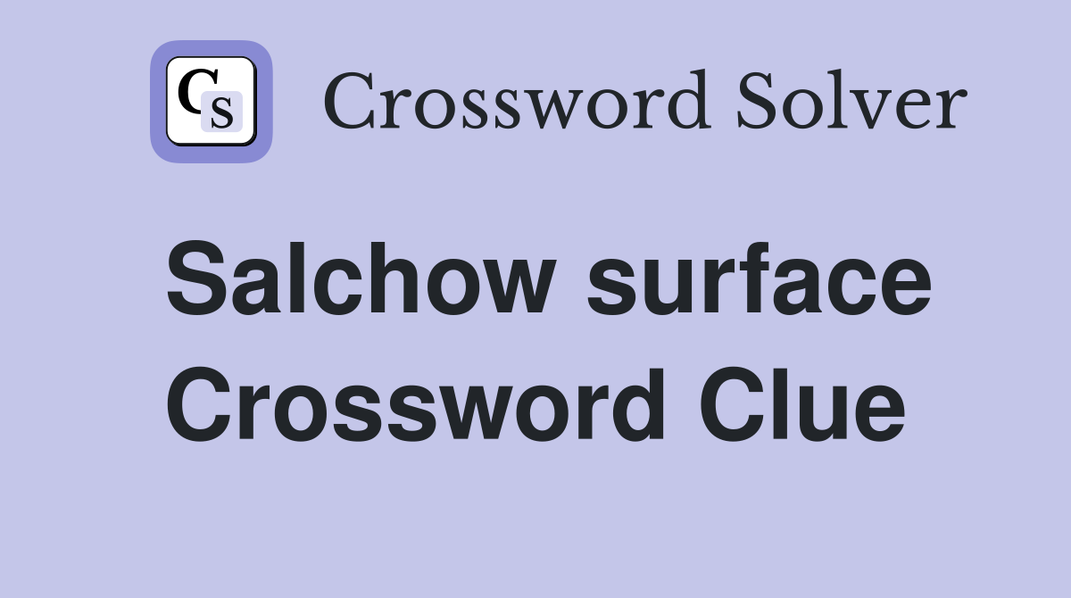 Salchow surface Crossword Clue