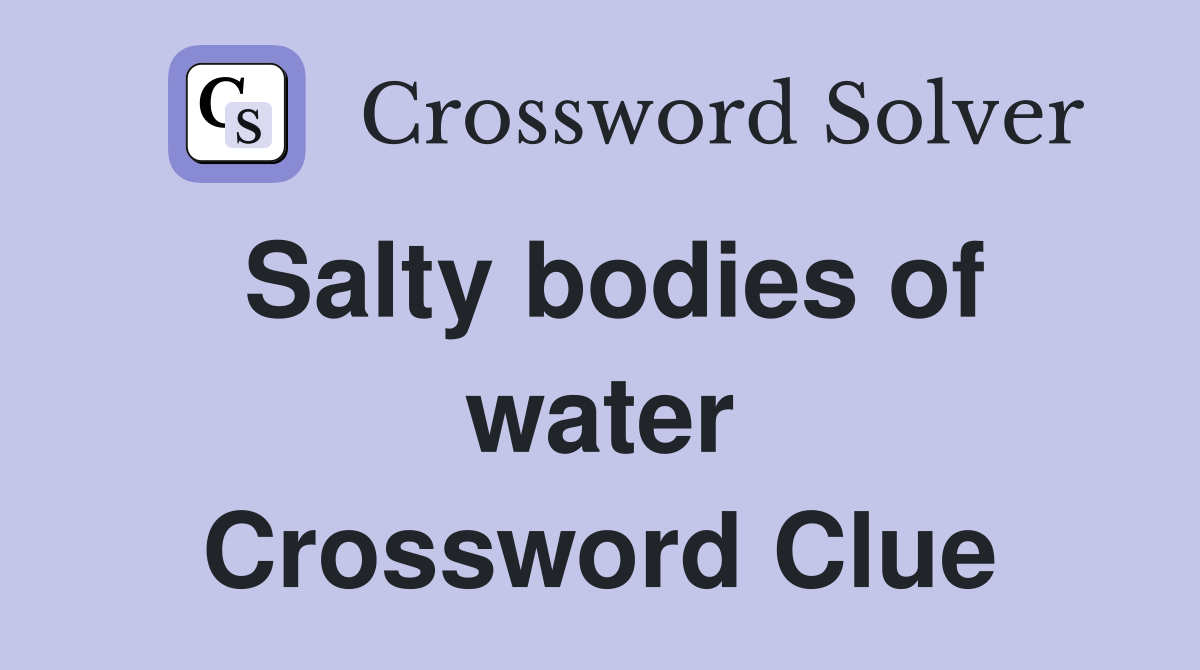 Salty bodies of water Crossword Clue