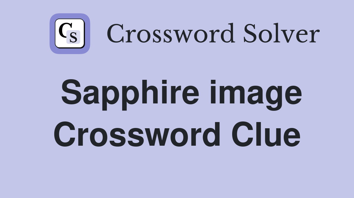 Sapphire image Crossword Clue