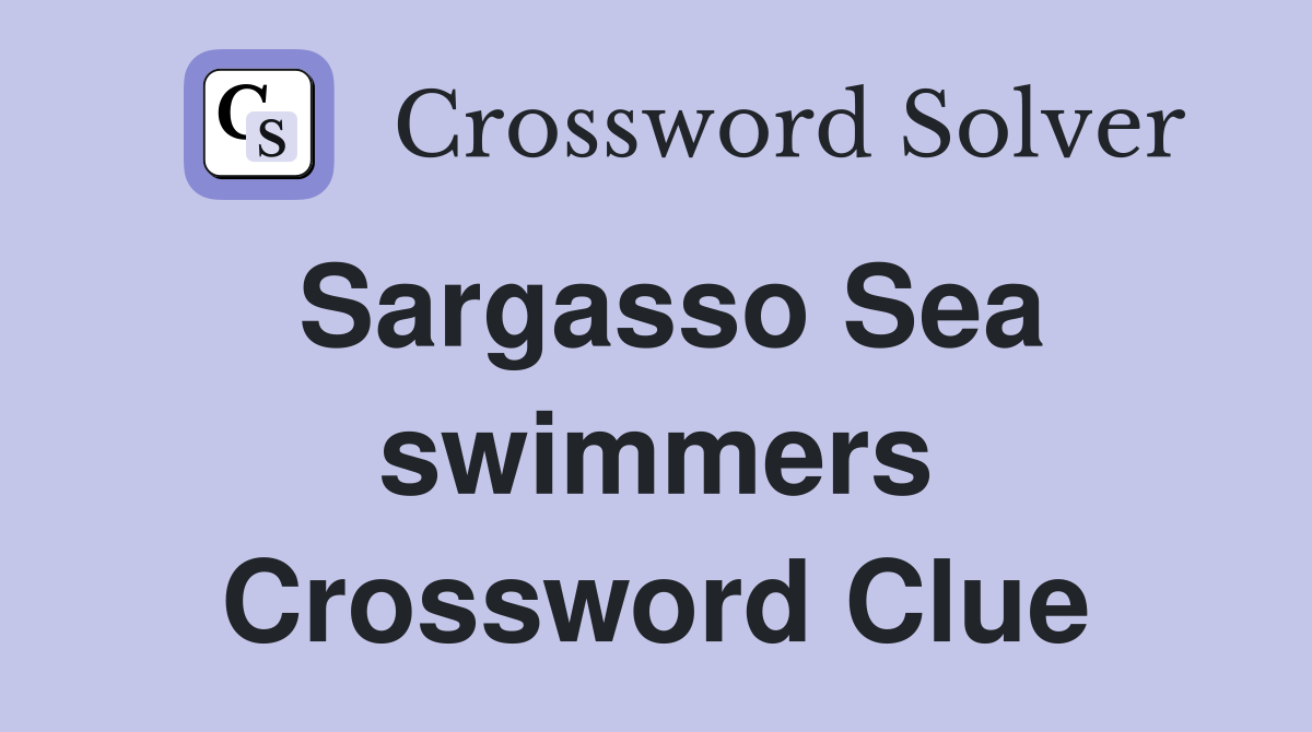 Sargasso Sea swimmers Crossword Clue