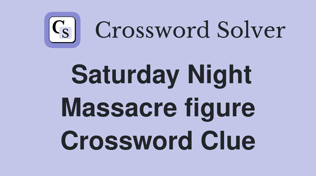 Saturday Night Massacre figure Crossword Clue