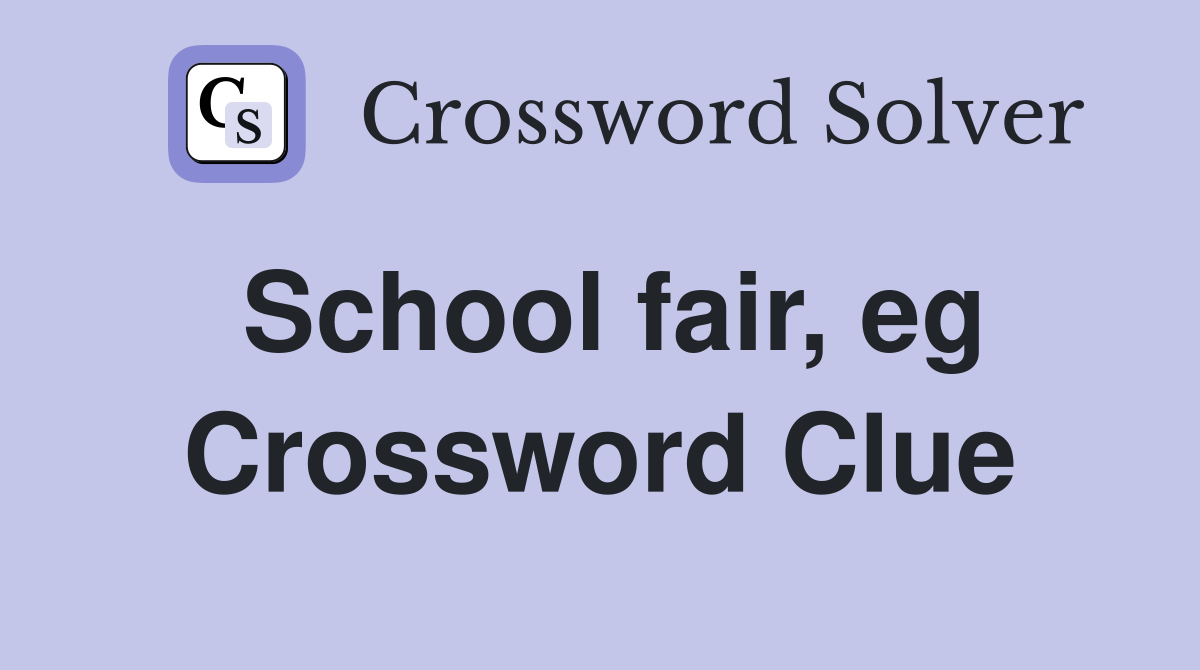 School fair, eg Crossword Clue