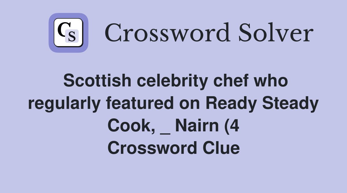 Scottish celebrity chef who regularly featured on Ready Steady Cook Scottish celebrity chef who regularly featured on Ready Steady Cook
